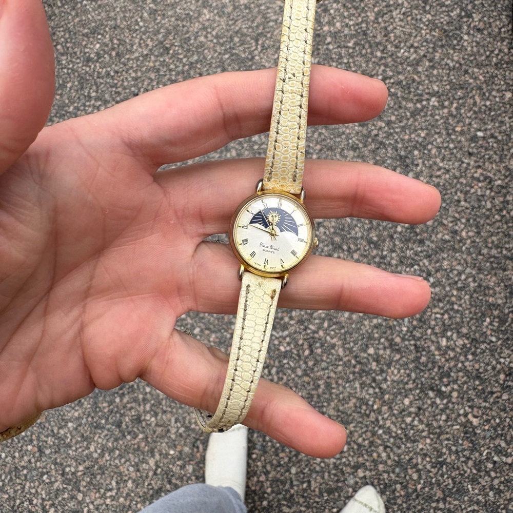 vintage Pierre Nicol moon phase quartz wrist watch